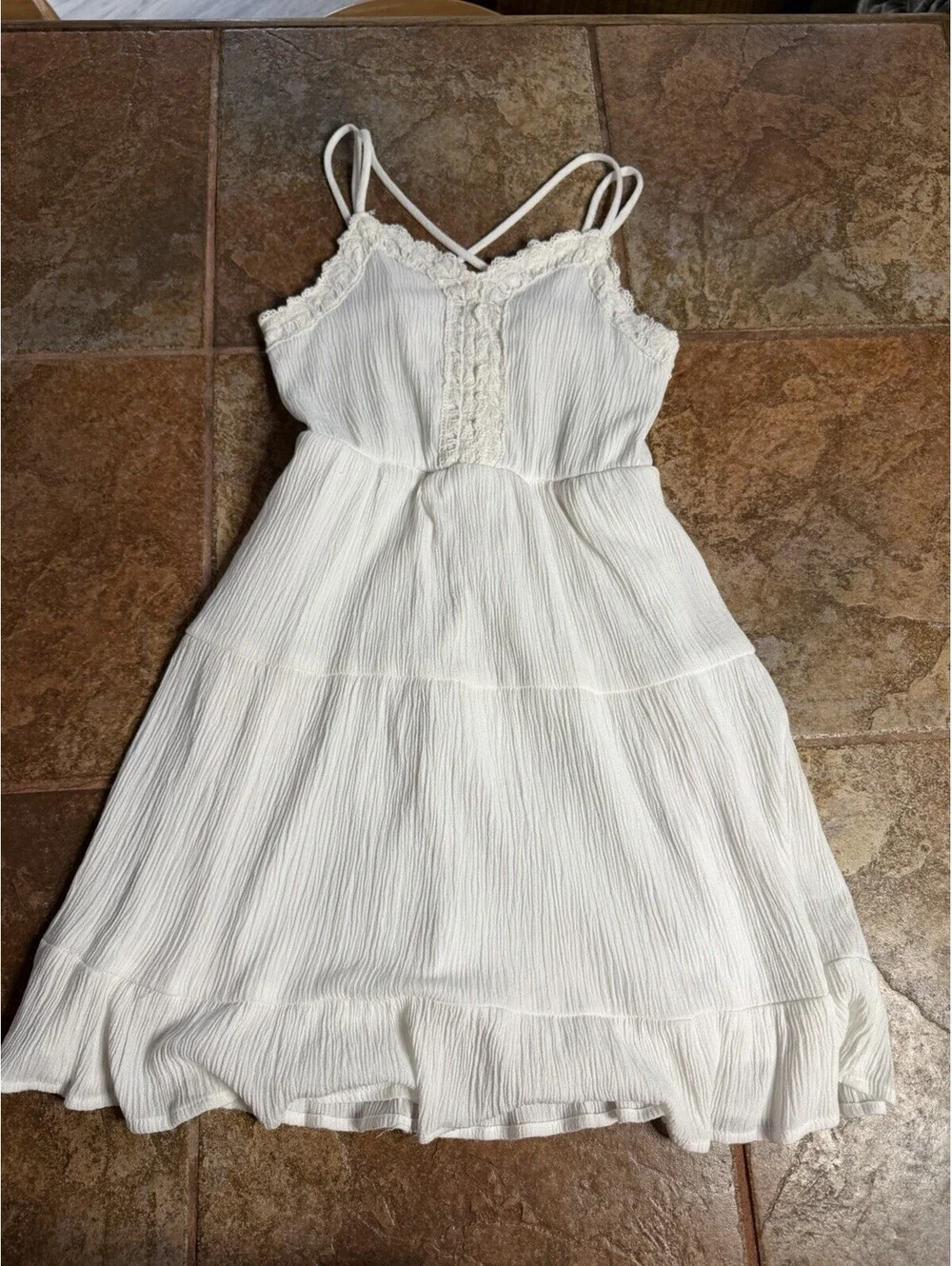 Art & Class Girls White Dress Size Small 6/6x